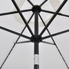 Gembinis LED sodo skėtis nuo saulės, smėlio baltos spalvos, 3m