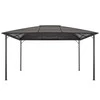 Pavėsinė su stogu, juoda, 4x3x2,6 m, aliuminis