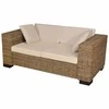 Sofa Septynių dalių dvivietės sofos komplektas, ratanas