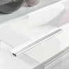 TV staliukas Sieninė televizoriaus spintelė su LED apšvietimu, 5d., balta