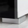 TV staliukas Sieninė televizoriaus spintelė su LED apšvietimu, 5d., juoda