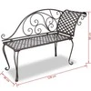 Sodo krėslas, 128 cm, plienas, antikvarinis, rudas
