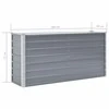 Lovelis, pilkos spalvos, 160x40x77cm, galvanizuotas plienas