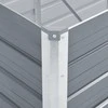 Lovelis, pilkos spalvos, 160x40x77cm, galvanizuotas plienas
