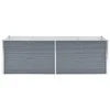 Lovelis, pilkas, galvanizuotas plienas, 240x80x77cm