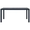 Sodo stalas, antracito sp., 150x90x72 cm, plastikas, rat. imit.