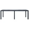 Sodo stalas, antracito sp., 220x90x72 cm, plastikas, rat. imit.