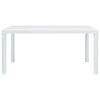 Sodo stalas, baltos sp., 150x90x72 cm, plastikas, rat. imit.