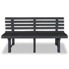 Sodo suoliukas, 145,5cm, plastikas, antracito spalva