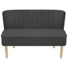 Sofa, tamsiai pilka, audinys, 117x55,5x77cm
