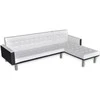 Sofa-lova, L formos, dirbtinė oda, balta