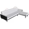 Sofa-lova, L formos, dirbtinė oda, balta
