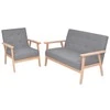 Sofa Sofos komp., 2vnt., audinys, šviesiai pilkas