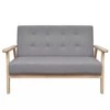 Sofa Sofos komp., 2vnt., audinys, šviesiai pilkas