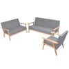 Sofa Sofos komp., 3 vnt., audinys, šviesiai pilkas