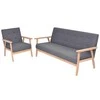 Sofa Sofos komplektas, 2 dalių, audinys, tamsiai pilkas