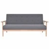 Sofa Sofos komplektas, 2 dalių, audinys, tamsiai pilkas