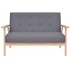 Sofa Sofos komplektas, 2d., audinys, tamsiai pilkas