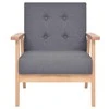 Sofa Sofos komplektas, 2d., audinys, tamsiai pilkas