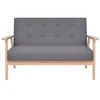 Sofa Sofos komplektas, 2d., audinys, tamsiai pilkas