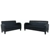 Sofa Sofos komplektas, 2d., dirbtinė oda, juoda