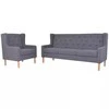 Sofa Sofos komplektas, 2vnt., audinys, pilkas