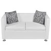 Sofa Sofos komplektas, baltas, dirbtinė oda, 3-vietis ir 2-vietis