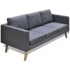 Sofa Sofų komplektas, 2-vietė ir 3-vietė, audinys, tamsiai pilkas