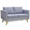 Sofa Sofų komplektas, 2-vietė ir 3-vietė, audinys, šviesiai pilkas