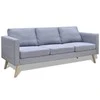 Sofa Sofų komplektas, 2-vietė ir 3-vietė, audinys, šviesiai pilkas