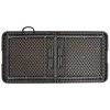 Sulankstomas sodo stalas, rudas, 120x60x74cm, HDPE ratano imit.