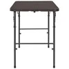 Sulankstomas sodo stalas, rudas, 120x60x74cm, HDPE ratano imit.