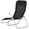 Sofa Sulankstomi saulės gultai, 2 vnt., tekstilenas, juodi