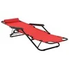 Sofa Sulankstomi saulės gultai, 2 vnt., su pakoja, plienas, raudoni