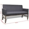 Sofa Suol. su pagalv., audinys, brazil. kaučiukmedis, tams. pilk.