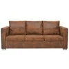 Trivietė sofa, 191x73x82cm, dirbtinė zomšos oda