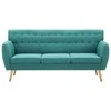 Trivietė sofa, audinio apmušalas, 172x70x82cm, žalia