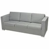Trivietė sofa, šviesiai pilkos spalvos, audinys