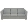Trivietė sofa, šviesiai pilkos spalvos, audinys