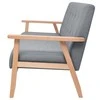 Trivietė sofa, šviesiai pilkos spalvos, audinys