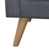 Trivietė sofa, audinys, tamsiai pilka