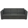 Trivietė sofa, tamsiai pilkos spalvos, audinys