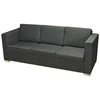 Trivietė sofa, tamsiai pilkos spalvos, audinys