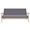 Trivietė sofa, tamsiai pilkos spalvos, audinys