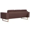 Trivietė sofa, ruda, audinys