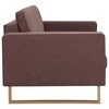 Trivietė sofa, ruda, audinys