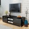 TV staliukas Televizoriaus spintelė, juoda, 120x40,5x35cm, labai blizgi