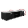 TV staliukas Televizoriaus spintelė, juoda, 120x40,5x35cm, labai blizgi