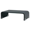 TV stovas/monitoriaus pakyla, juodas stiklas, 40x25x11 cm