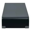 TV stovas/monitoriaus pakyla, juodas stiklas, 80x30x13 cm